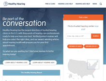Tablet Screenshot of healthyhearing.com